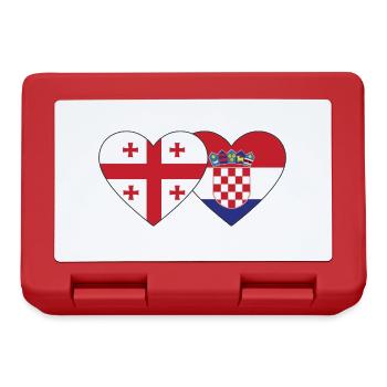 Géorgie Croatie Flag Heart - Boîte à goûter - rouge - Devant