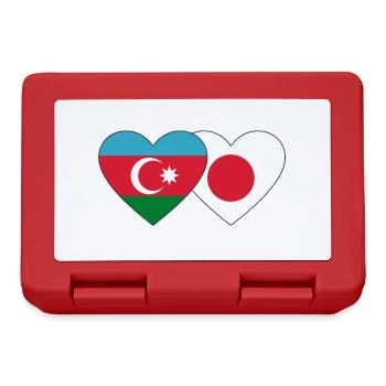 Azerbaijan Japan Flag - Lunchbox - red - Front
