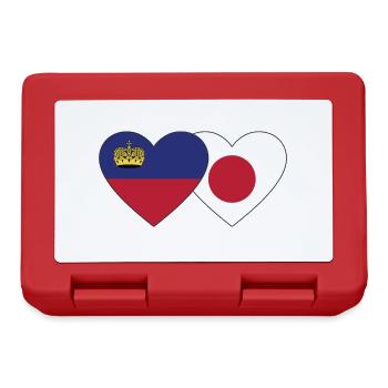 Liechtenstein Japan Flag Heart - Lunchbox - red - Front