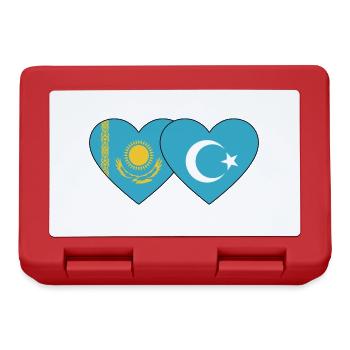 Kazakhstan Uighur Flag Heart - Lunchbox - red - Front
