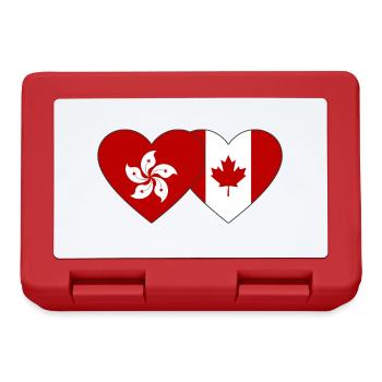 Hong Kong Canada Flag Heart - Lunchbox - red - Front