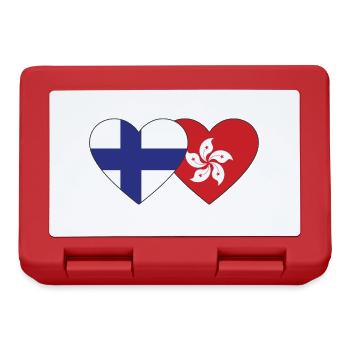Finland Hong Kong Flag Heart - Lunchbox - red - Front