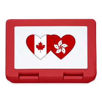 Canada Hong Kong Flag Heart - Lunchbox - red - Front