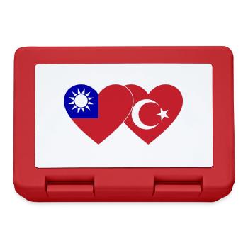 Taïwan Türkiye drapeau coeur - Boîte à goûter - rouge - Devant