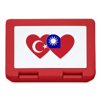 Türkiye Taiwan Flag Heart - Lunchbox - red - Front