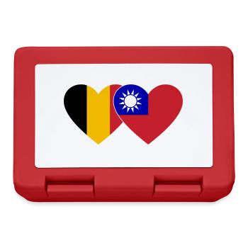 Belgique Drapeau de Taïwan Coeur - Boîte à goûter - rouge - Devant