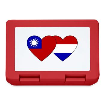 Taiwan Holland Flag Heart - Lunchbox - red - Front