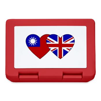 Taïwan Angleterre Flag Heart - Boîte à goûter - rouge - Devant