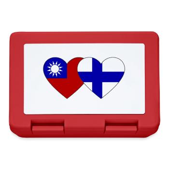 Taiwan Finlande Flag Heart - Boîte à goûter - rouge - Devant