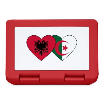 Albania Algeria Flag Heart - Lunchbox - red - Front