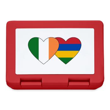 Ireland Mauritius Flag Heart - Lunchbox - red - Front