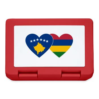 Bosnia Mauritius Flag Heart - Lunchbox - red - Front