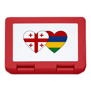 Georgia Mauritius Flag Heart - Lunchbox - red - Front