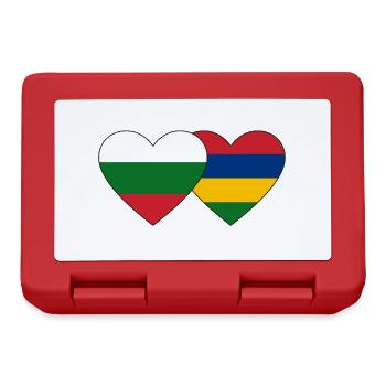 Bulgaria Mauritius Flag Heart - Lunchbox - red - Front
