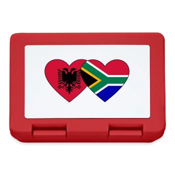 Albania South Africa Flag Heart - Lunchbox - red - Front
