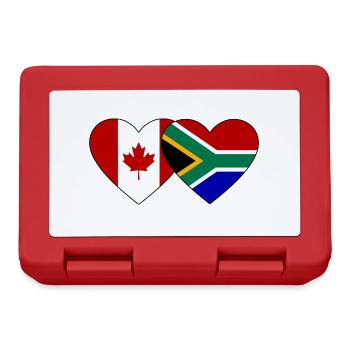 Cœur de drapeau du Canada et de l’Afrique du Sud - Boîte à goûter - rouge - Devant
