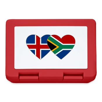 Iceland South Africa Flag Heart - Lunchbox - red - Front
