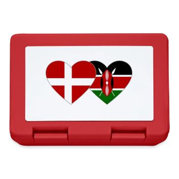Denmark Kenya Flag Heart - Lunchbox - red - Front