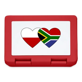 Poland South Africa Flag Heart - Lunchbox - red - Front