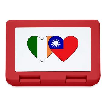 Ireland Taiwan Flag Heart - Lunchbox - red - Front