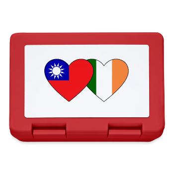 Taiwan Ireland Flag Heart - Lunchbox - red - Front
