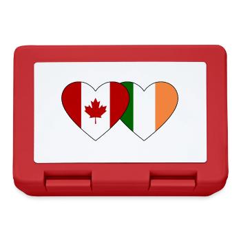Canada Ireland Flag Heart - Lunchbox - red - Front