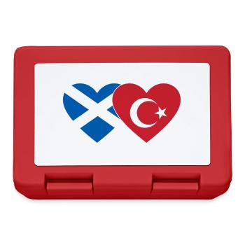 Scotland Turkey Flag Heart - Lunchbox - red - Front