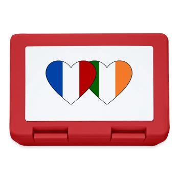 France Irlande Flag Coeur - Boîte à goûter - rouge - Devant