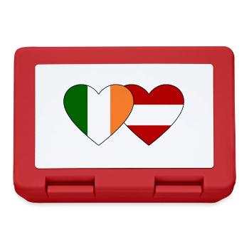 Irlande Autriche Flag Heart - Boîte à goûter - rouge - Devant