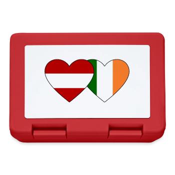 Austria Ireland Flag Heart - Lunchbox - red - Front