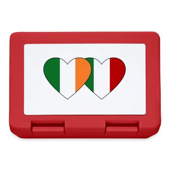 Ireland Italy Flag Heart - Lunchbox - red - Front
