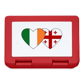 Irlande Géorgie Flag Heart - Boîte à goûter - rouge - Devant