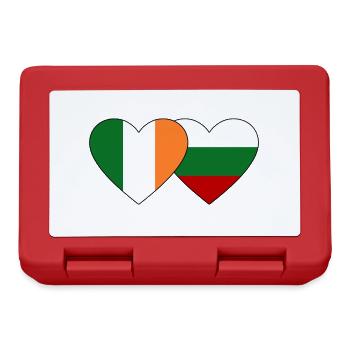 Ireland Bulgaria Flag Heart - Lunchbox - red - Front