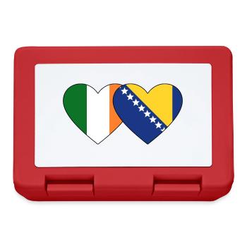 Irlande Bosnie drapeau coeur - Boîte à goûter - rouge - Devant