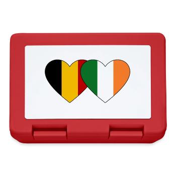 Belgium Ireland Flag Heart - Lunchbox - red - Front