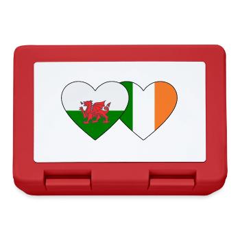 Wales Ireland Flag Heart - Lunchbox - red - Front