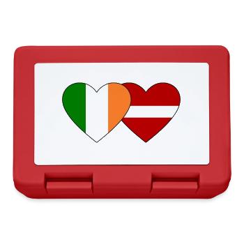 Irlande Lettonie Flag Heart - Boîte à goûter - rouge - Devant