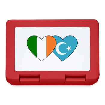 Irland Uiguren Flagge Herz - Brotdose - Rot - Vorne