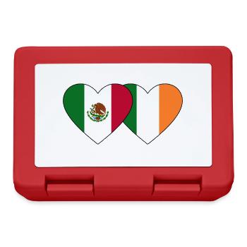 Mexico Ireland Flag Heart - Lunchbox - red - Front