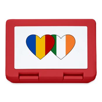 Romania Ireland Flag Heart - Lunchbox - red - Front