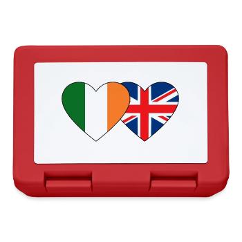 Ireland England Flag Heart - Lunchbox - red - Front