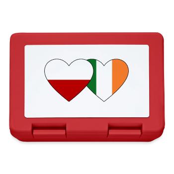 Poland Ireland Flag Heart - Lunchbox - red - Front