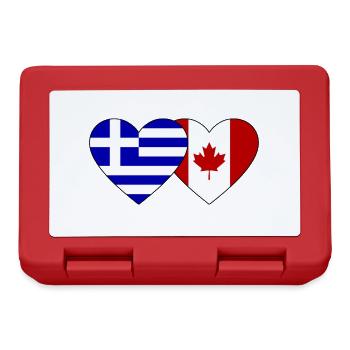 Grèce Canada Flag Heart - Boîte à goûter - rouge - Devant