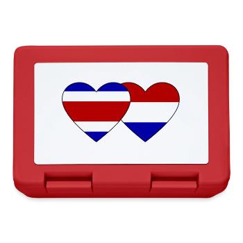 Costa Rica Holland Flag Heart - Lunchbox - red - Front