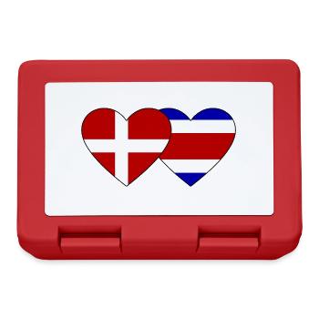 Denmark Costa Rica Flag Heart - Lunchbox - red - Front