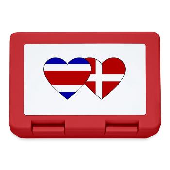 Costa Rica Denmark Flag Heart - Lunchbox - red - Front