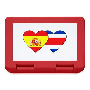 Spain Costa Rica Flag Heart - Lunchbox - red - Front