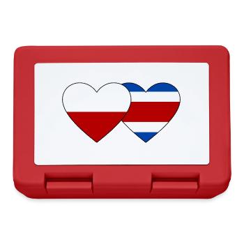 Poland Costa Rica Flag Heart - Lunchbox - red - Front