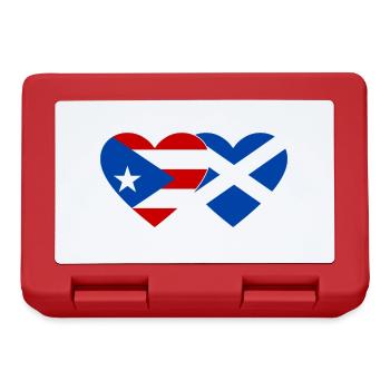 Porto Rico Ecosse Drapeau Coeur - Boîte à goûter - rouge - Devant