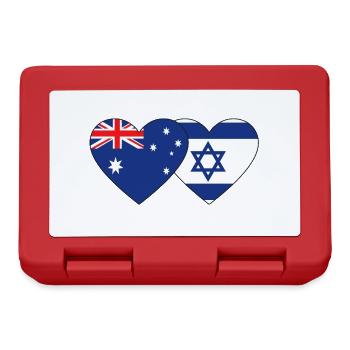 Australie Israël Flag Heart - Boîte à goûter - rouge - Devant